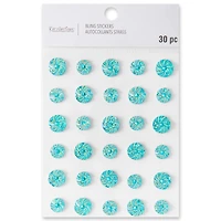 12 Packs: 30 ct. (360 total) Aqua Iridescent Pinwheel Bling Stickers by Recollections™