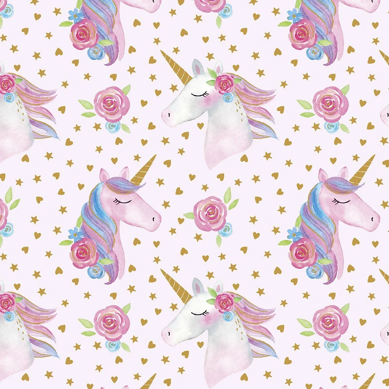 Pink Unicorn Cotton Fabric Bundle by Loops & Threads™