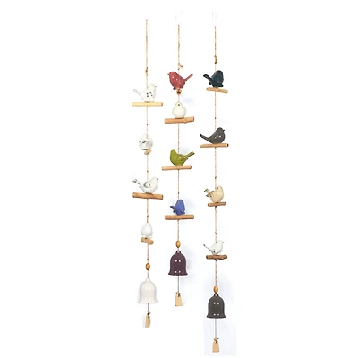 White Stoneware Coastal Windchime Set