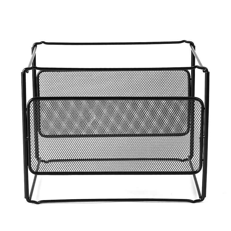 Mind Reader Black Desktop File Organizer Box