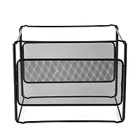 Mind Reader Black Desktop File Organizer Box