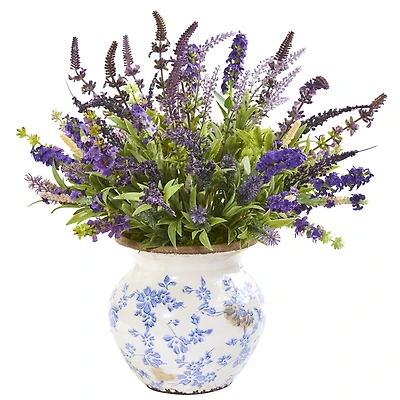 Lavender Artificial Arrangement in Floral Vase