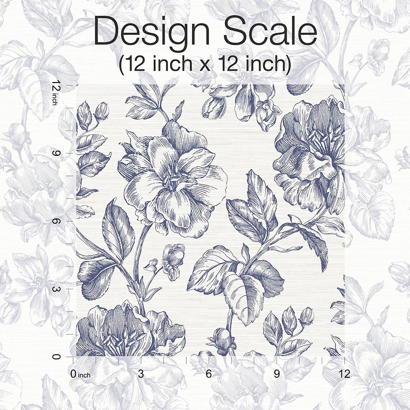 RoomMates Tamara Day Blue Flower Girl Peel & Stick Wallpaper