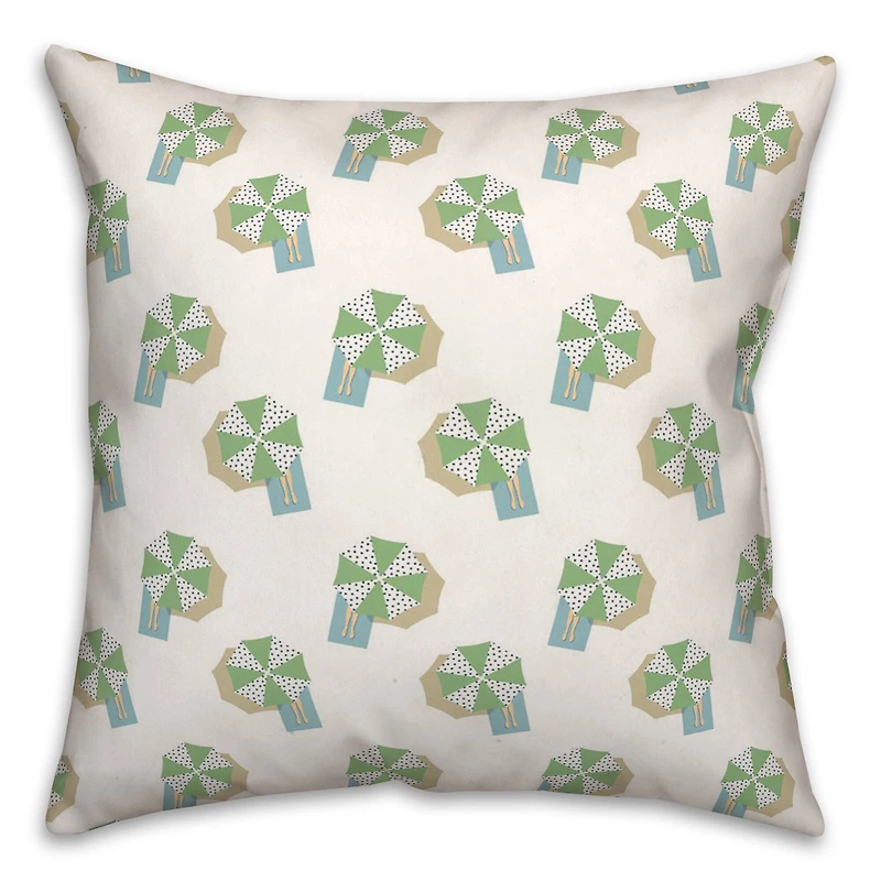 Umbrella Pattern Throw Pillow