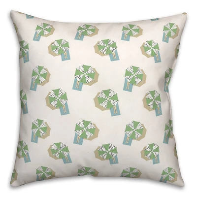 Umbrella Pattern Throw Pillow