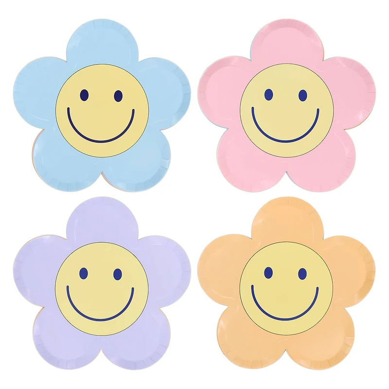24 Packs: 8 ct. (192 total) 7" Smiling Flower Dinner Plates by Celebrate It™