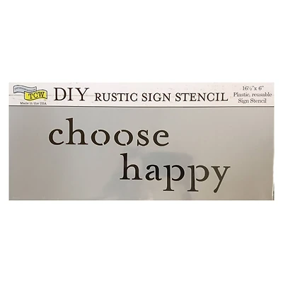 The Crafter's Workshop Choose Happy Stencil, 16.5" x 6"