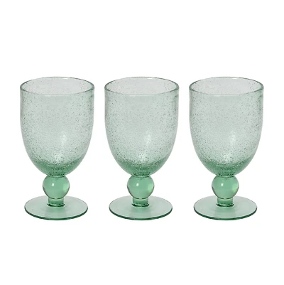 Hello Honey® 14oz. Transparent Stemmed Bubble Glass Set