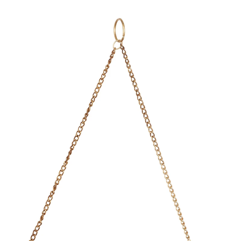 36" White & Gold Metal Eclectic Windchime