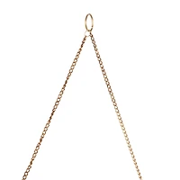 36" White & Gold Metal Eclectic Windchime