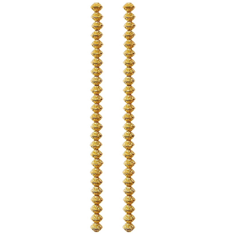 12 Pack: Gold Spot Rondelle Beads, 6mm by Bead Landing™