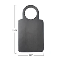 Hello Honey® 12" Black Modern Wood Cutting or Charcuterie Board with Handle