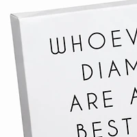 Dogs Are A Girl's Best Friend Canvas Wall Art