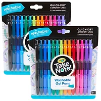 Crayola® Take Note!™ Washable Gel Pens, 2 Packs of 14