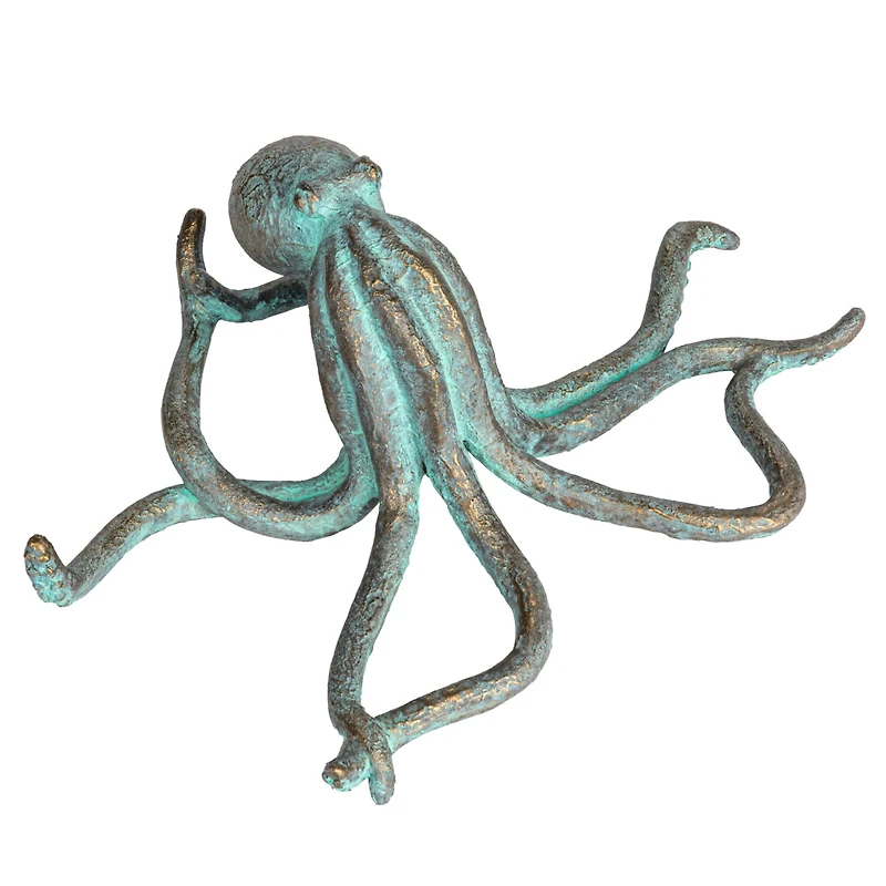 Hello Honey® 12.5" Teal Verdigris Octopus Tabletop Décor