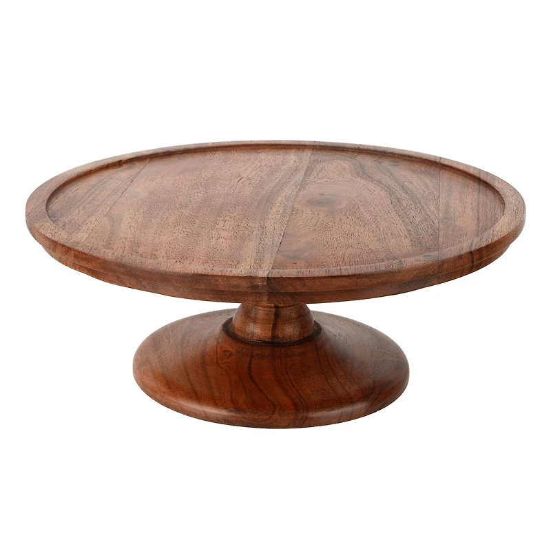10" Natural Wooden Cake Stand by Ashland®