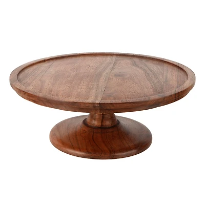 10" Natural Wooden Cake Stand by Ashland®