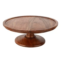 10" Natural Wooden Cake Stand by Ashland®