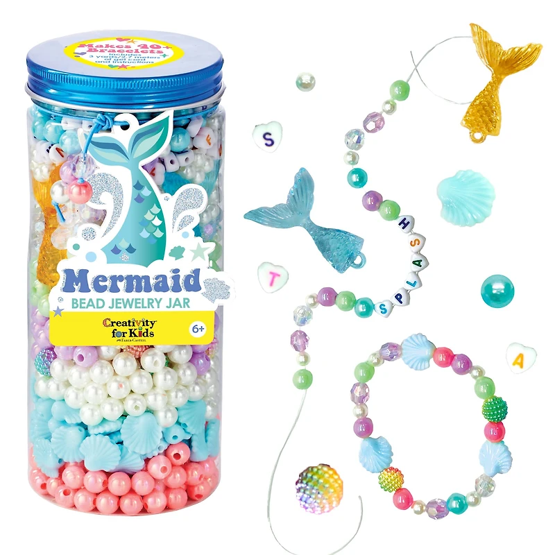 Creativity for Kids® Mermaid Bead Jewelry Jar