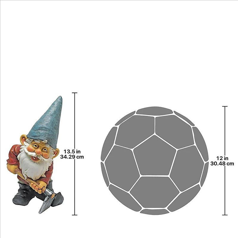 Design Toscano 13.5" Bulldoze the Garden Gnome Statue