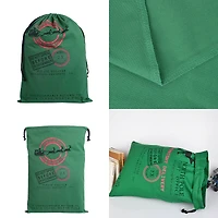 19" x 26" Express Delivery Green Christmas Cotton Drawstring Bag