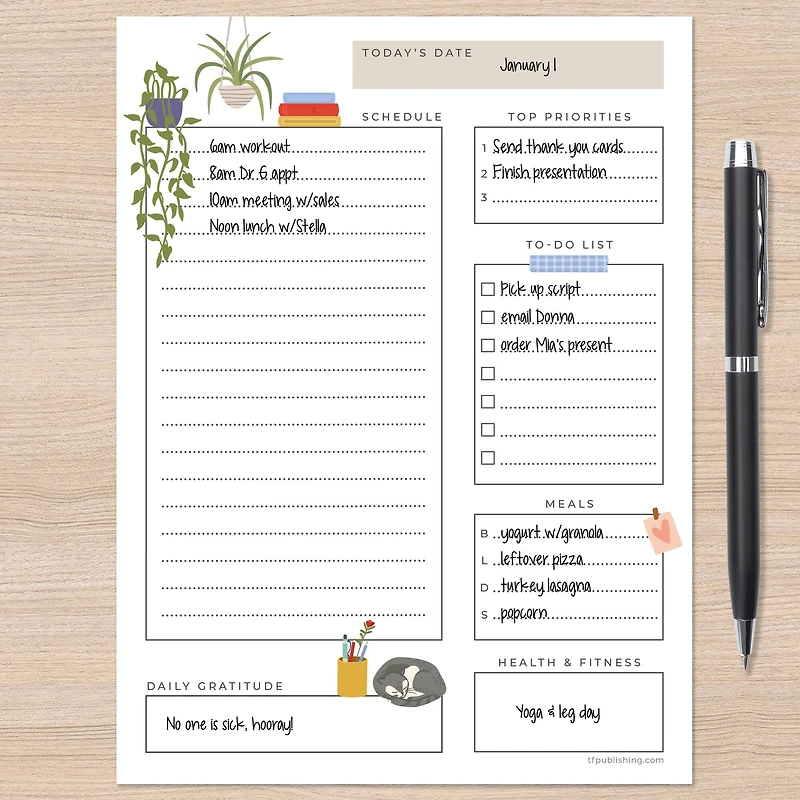 Everyday Daily Task Pad