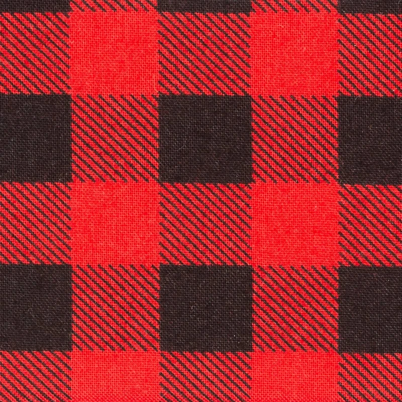Red & Black Buffalo Plaid Cotton Fabric by Loops & Threads™