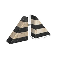 Hello Honey® Brown & Black Decorative Marble Bookends Set