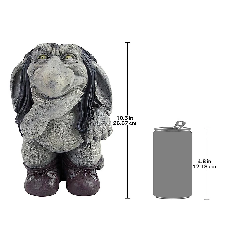 Design Toscano Pondering Sylvester, the Cynical Gnome Troll Statue