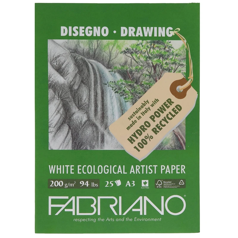 5 Pack: Fabriano® Eco White Drawing & Sketching Pad, 11.7" x 16.5"