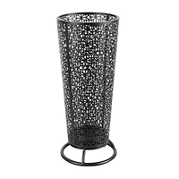 25" Black Ornate Metal Umbrella Stand