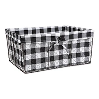 DII® Black & White Checkered Chicken Wire Basket 5 Piece Set