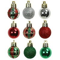 16 Pack 25mm Mini Plaid Plastic Ball Ornaments by Ashland®