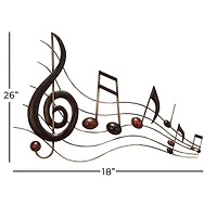 Brown Metal Traditional Wall Decor, 26" x 18"