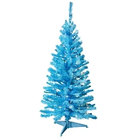 4ft. Pre-Lit Medium Sky Blue Pine Artificial Christmas Tree, Clear Lights