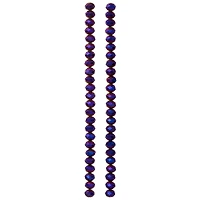 12 Pack: Amethyst Iridescent Glass Faceted Rondel Beads, 6mm by Bead Landing™
