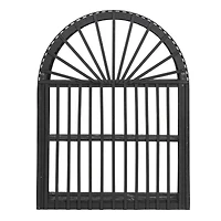 Hello Honey® Black Arched Bamboo & Wood Wall Shelf