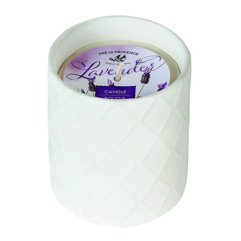 European Soaps Lavender Ceramic Jar Candle
