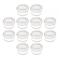 John Bead Mini Clear Plastic Round Containers, 12ct.
