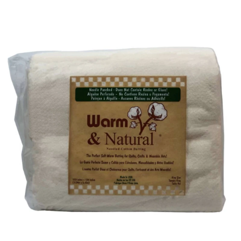 Warm & Natural® 120" x 124" Pre-Cut King Cotton Batting