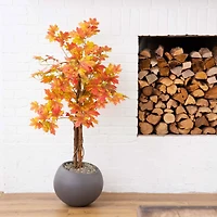 4ft. Deluxe Potted Artificial Autumn Maple Tree