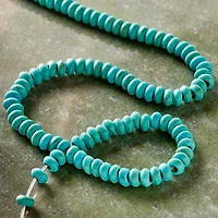 12 Pack:  Turquoise Dyed Reconstituted Stone Rondelle Beads, 4mm by Bead Landing™