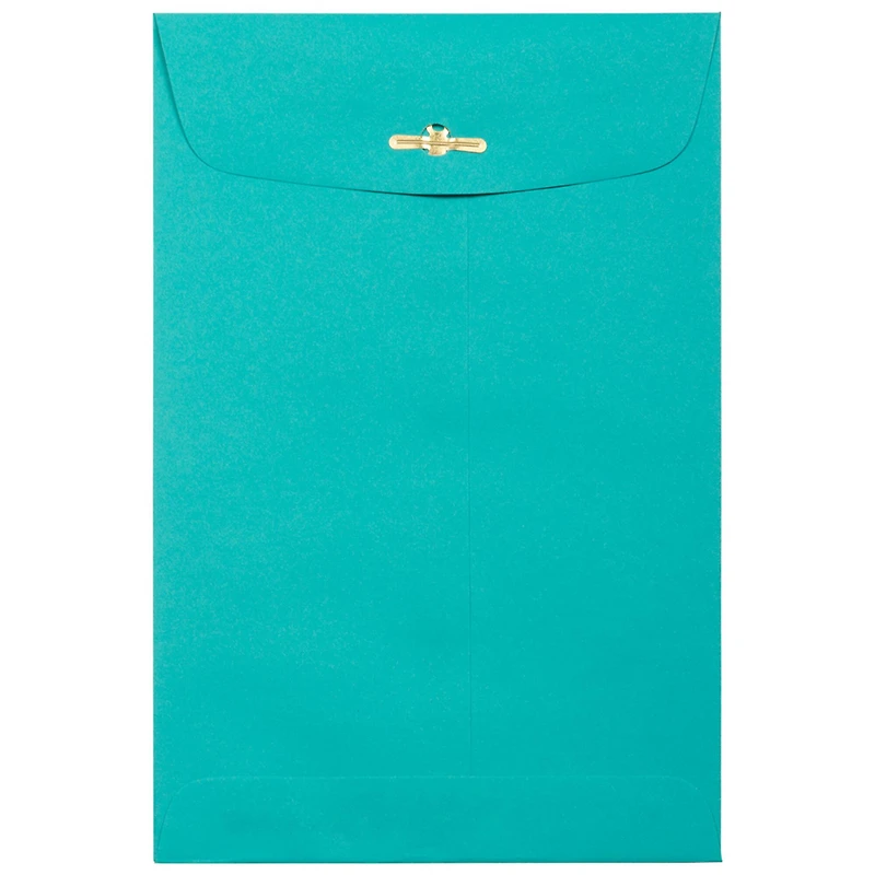 JAM Paper 6" x 9" Sea Blue Open End Catalog Recycled Envelopes