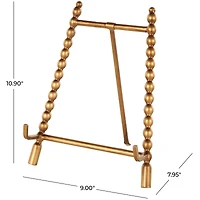 9" x 11" Gold Metal Abstract Wide Display Easel