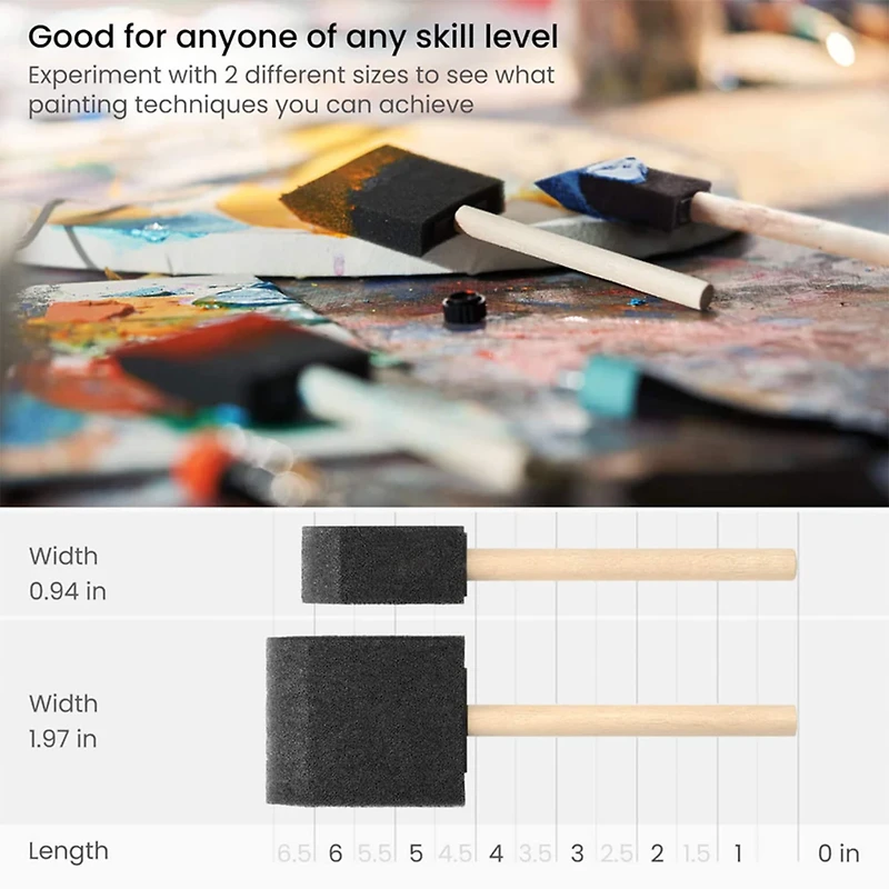 Arteza® 1" & 2"  Foam Brushes