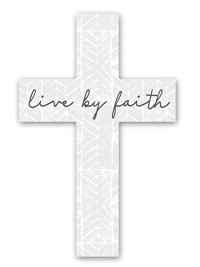 16" Live by Faith Cross