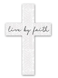 16" Live by Faith Cross