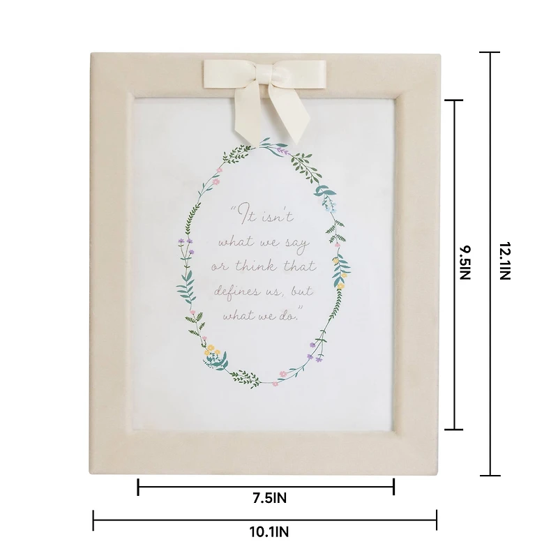 Just Jane 8" x 10" Cream Flocked Frame with Bow by Studio Décor®