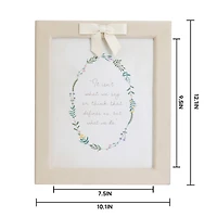Just Jane 8" x 10" Cream Flocked Frame with Bow by Studio Décor®