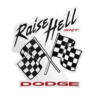 Dodge Raise Hell Flags Embossed Shaped Metal Wall Sign